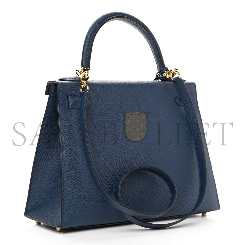 HERMÈS EPSOM KELLY SELLIER 28 BLEU DE MALTE (28*22*10cm) 